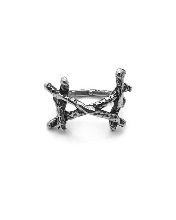 Monora Dark Fashion *Obsidian Thornvine* Ring - Unleash Your Dark Elegance