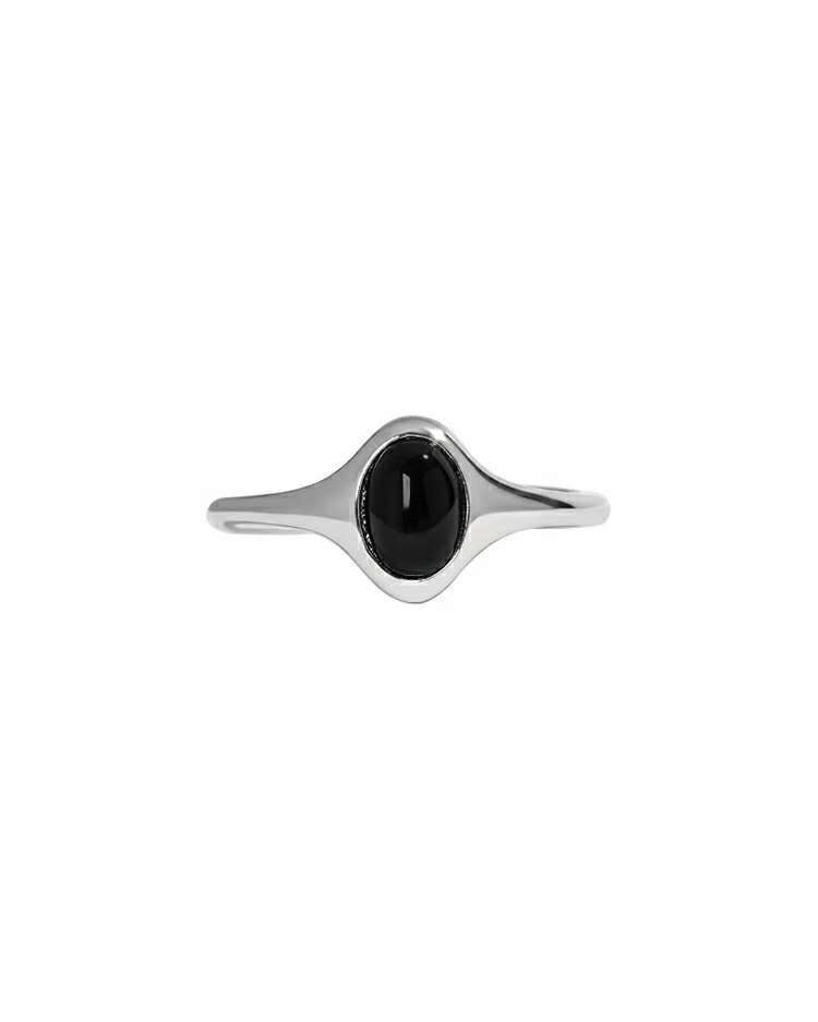 Monora Dark Fashion *Elegant Void* Silver Ring