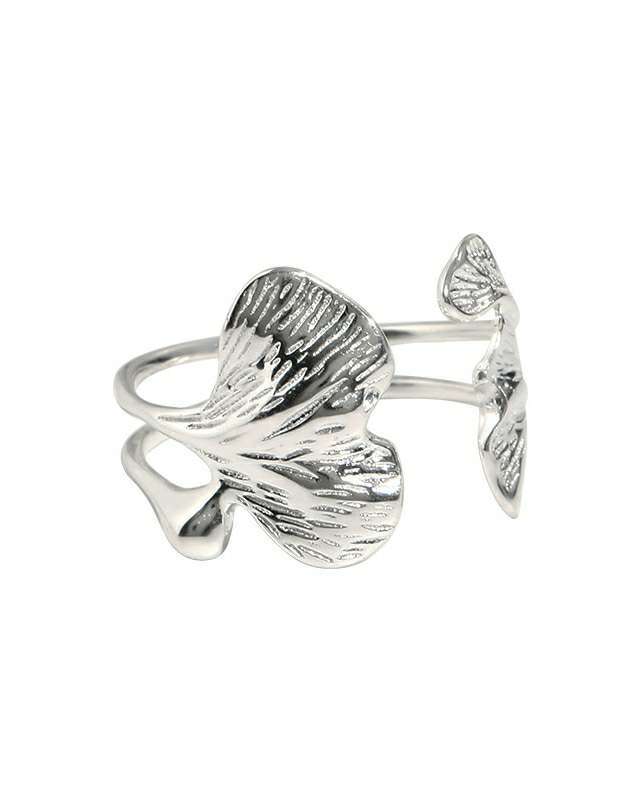 Monora Cute *Ginkgo Twin Leaf* Ring - Celebrate Fall's Delicacy
