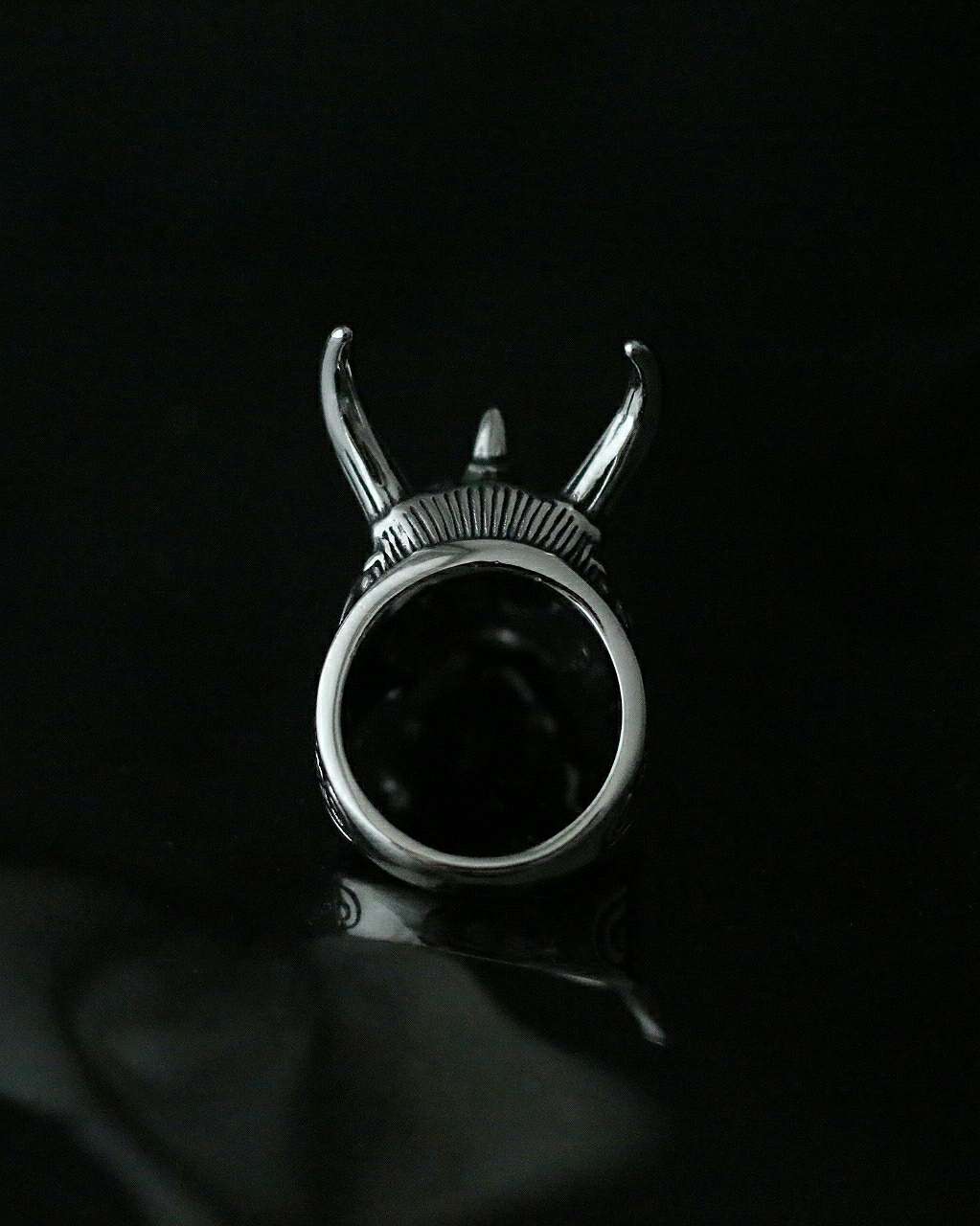 Monora Hannya Oni Stainless Steel Ring: The Cyberpunk Fusion of Love and Revenge
