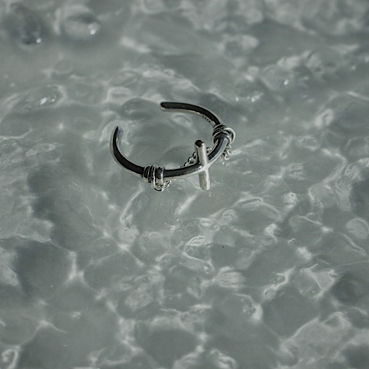 Monora Dark Fashion *Crucifixion* Ring in 925 Silver