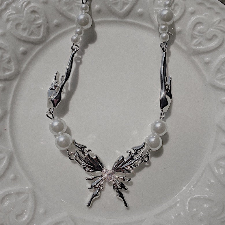 Collier Monora Dark Gothic *Grande Croix* en Acier au Titane