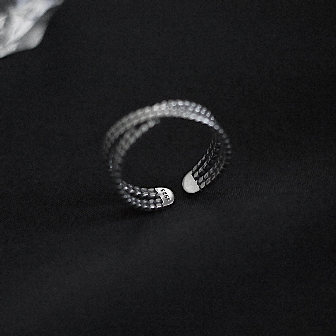 Bague Monora Dark Gothic *Time Out* en Argent 925