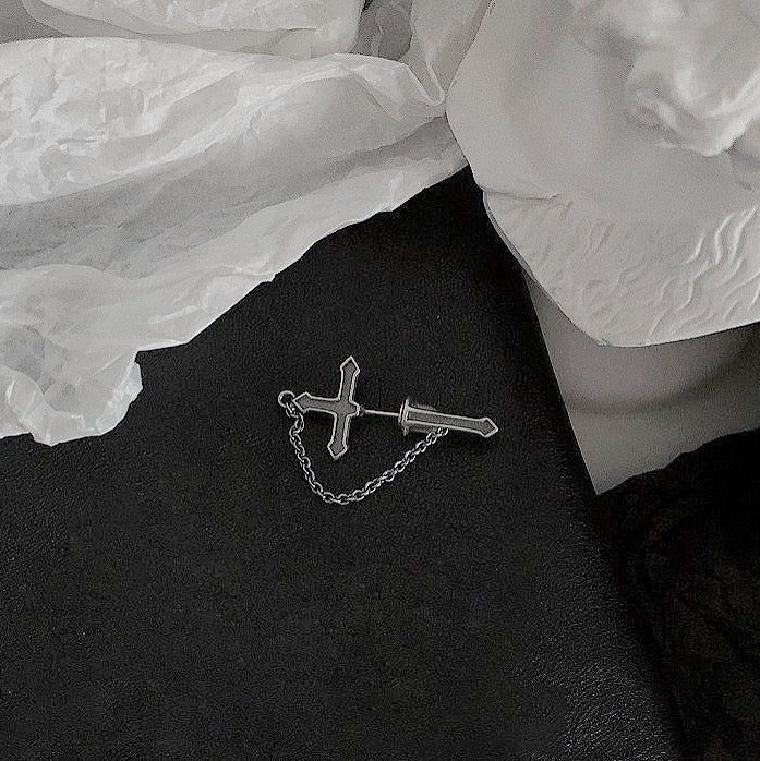 Monora Gothic *Oiran* Clous d'oreilles - 1 Pièce en Argent 925