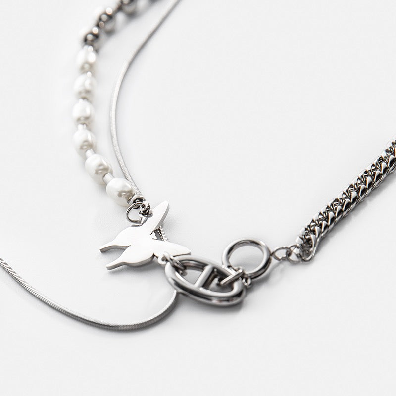 Monora Dark Gothic *Big Cross* Halskette aus Titanstahl