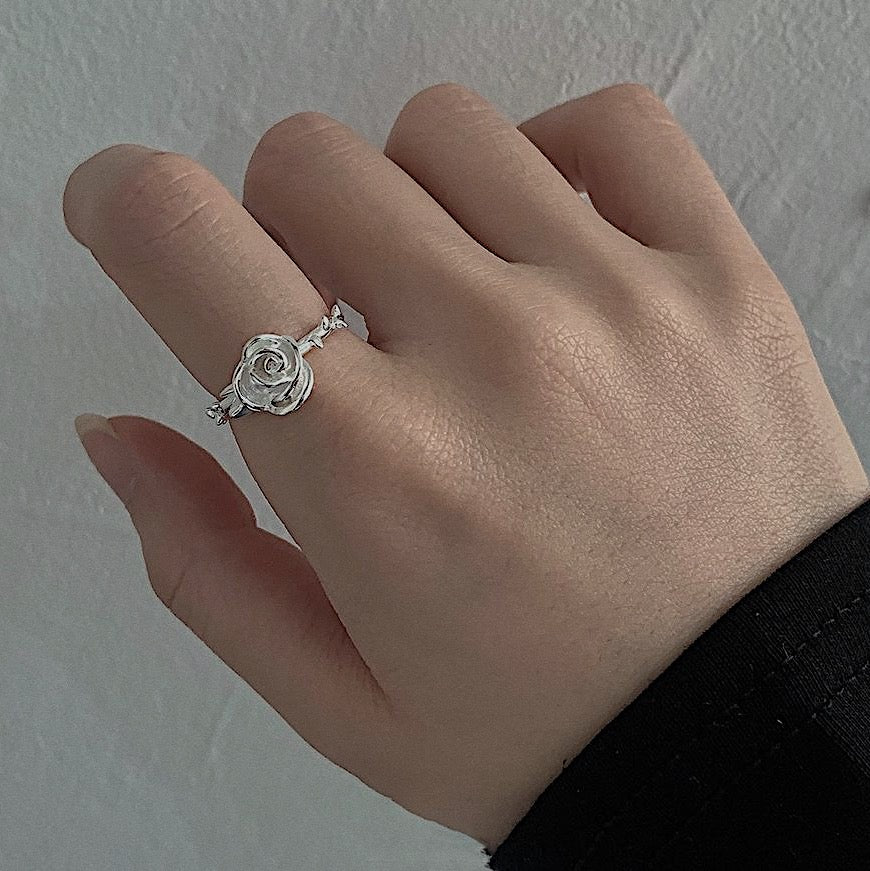 Monora Dark Fashion *Romantic Rose* Ring in 925 Silver