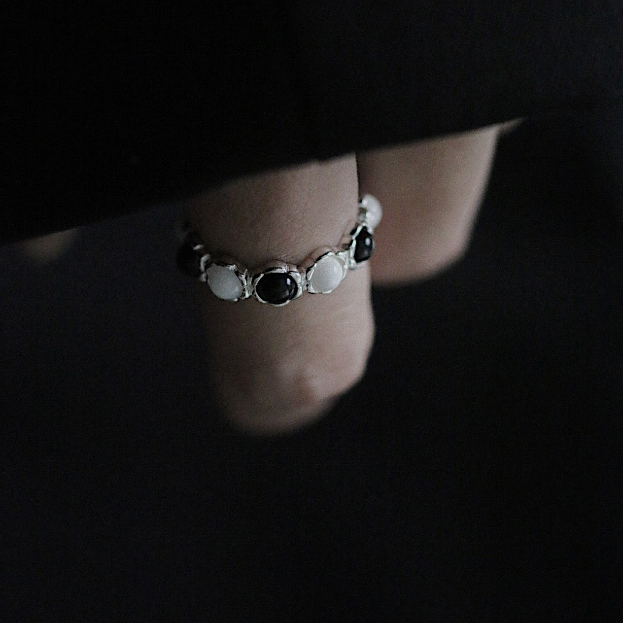 Monora Dark Gothic *Time Out* Ring in 925 Silber