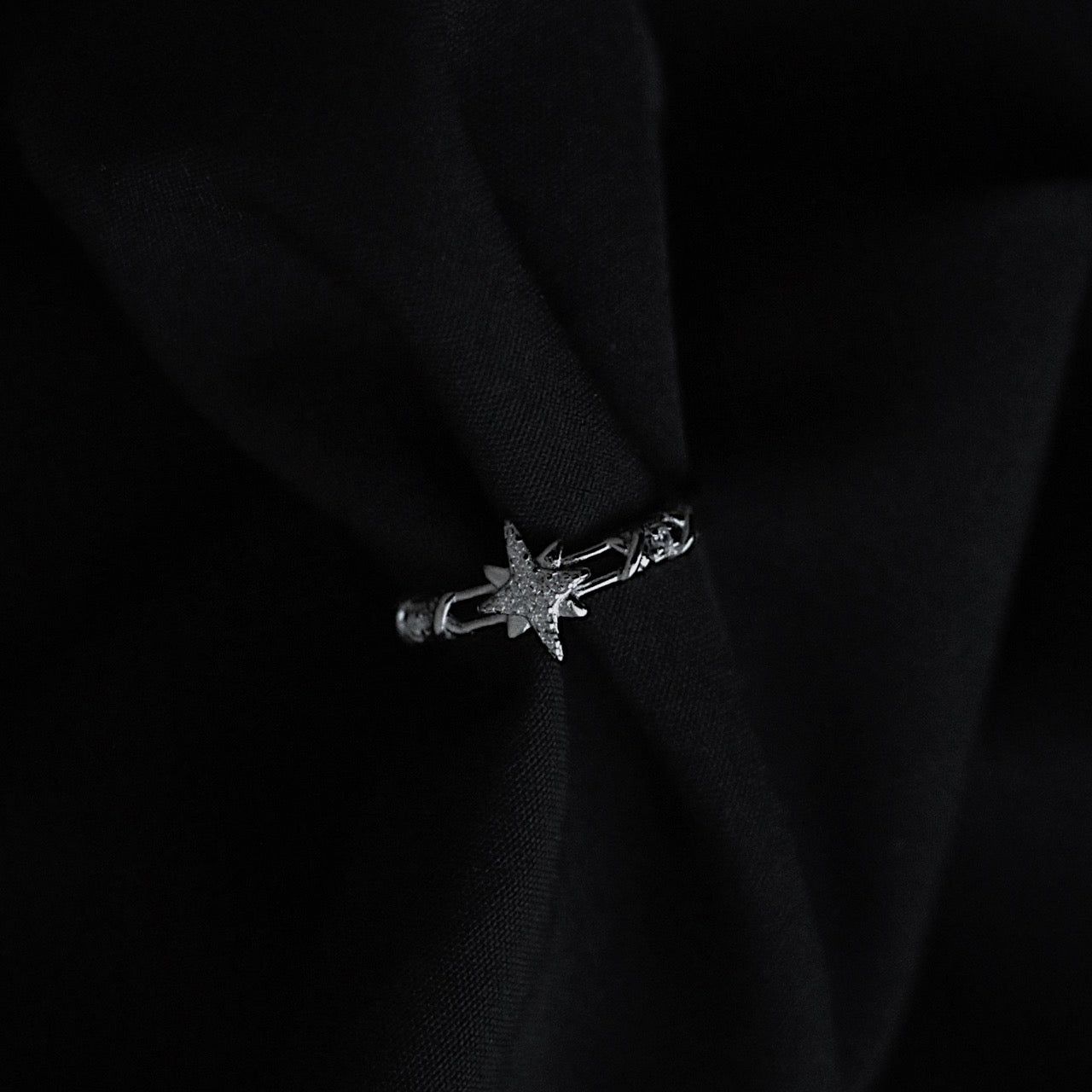 Monora Cute *Stellar Whispers* Silver Ring - The Brightest Star in the Night Sky