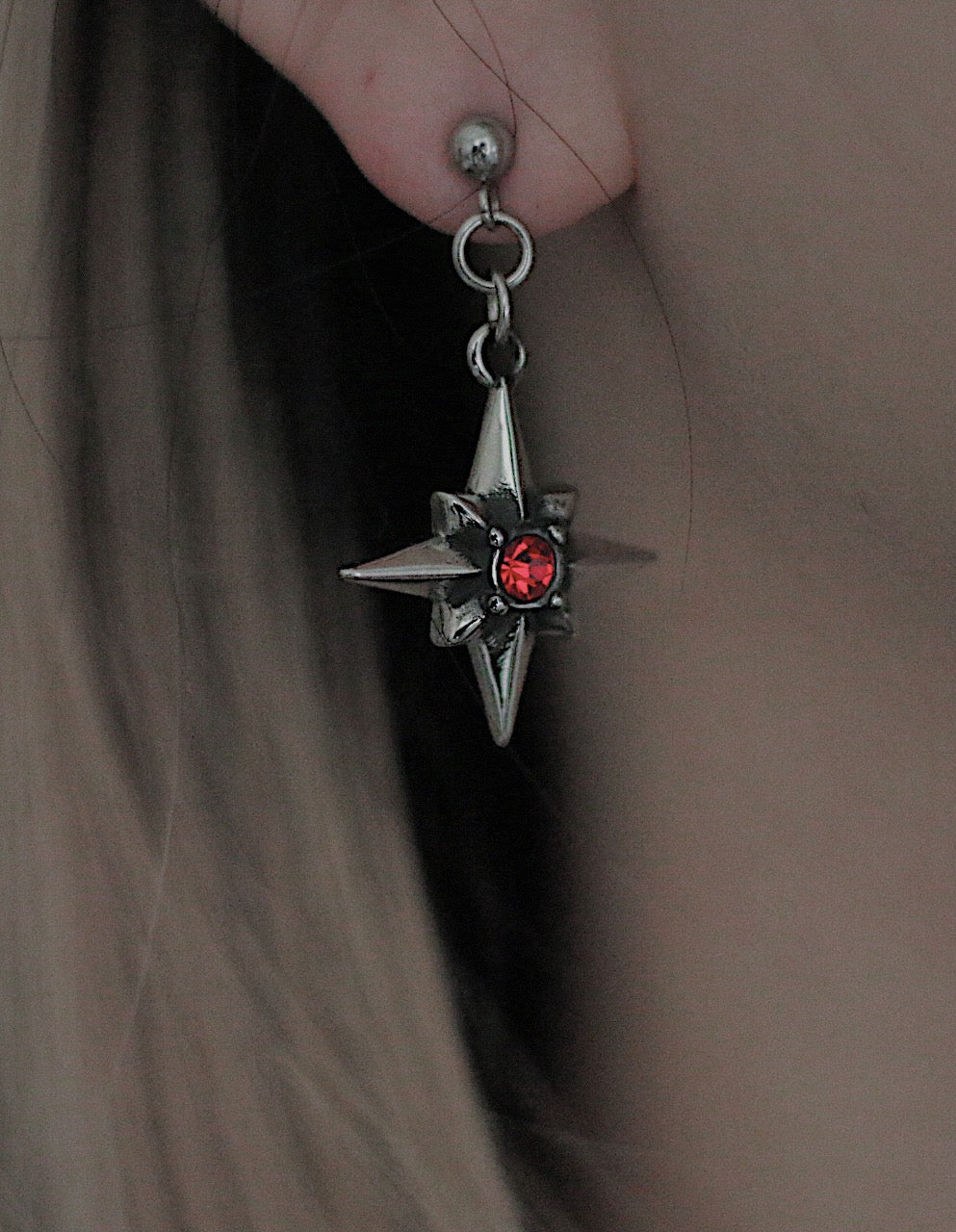 Monora Ruby Glow: The Deep-Sea Star Dangle