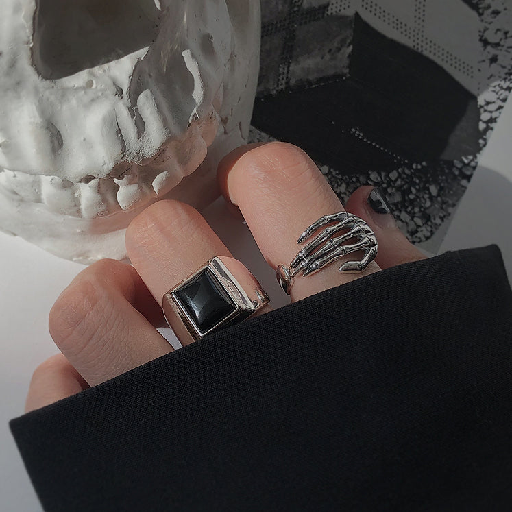 Monora Dark Gothic *Time Out* Ring in 925 Silber