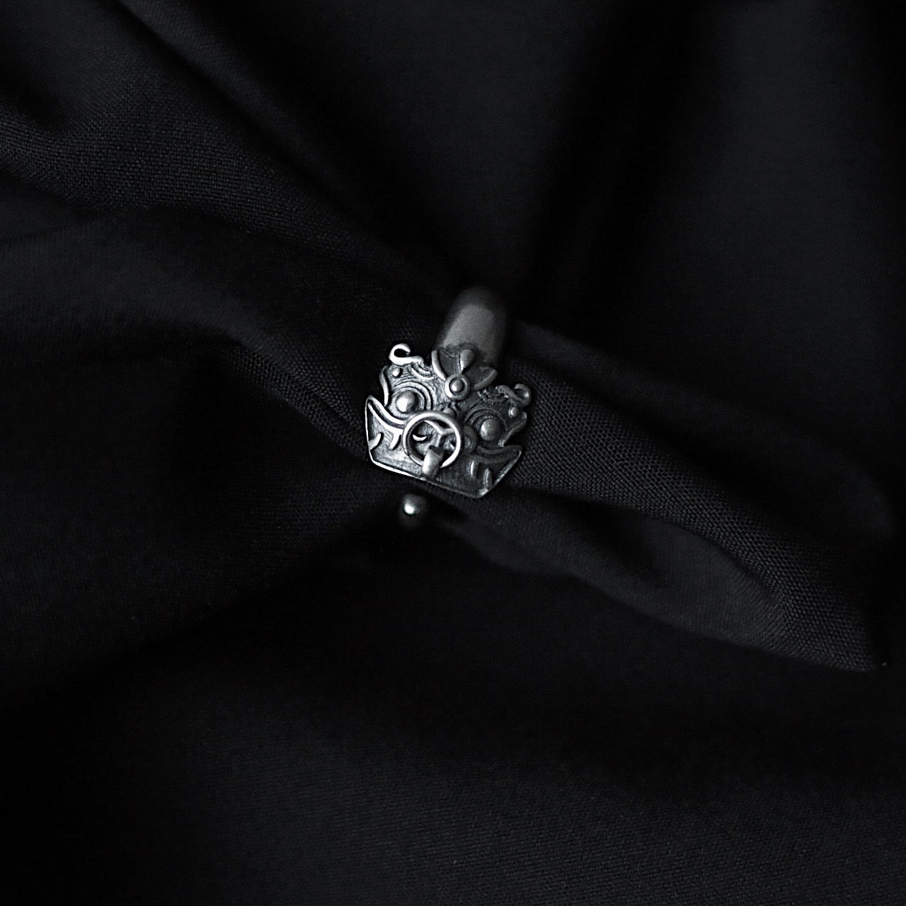 Monora Dark Gothic *Ancient Creature - Kylin* Ring in 925 Silver