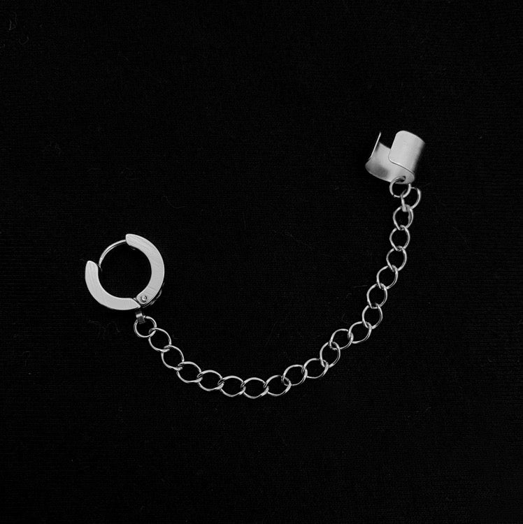 Monora Gothic *Moon Kill* Ohrstecker – 1 Stück in Titan