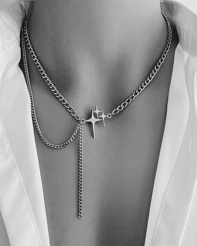 Monora Dark Fashion Starlight Stainless Steel Necklace