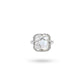 Minimalist square signet ring featuring natural mother of pearl inlay, moonlight-inspired glow on 925 sterling silver.