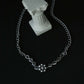 Monora *Ghostly Blossom* Necklace - Haunting Pearl-Encrusted Skull Design