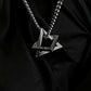 Collier Monora Dark Gothic *Grande Croix* en Acier au Titane