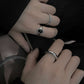 Monora Dark Fashion *Elegant Void* Silver Ring