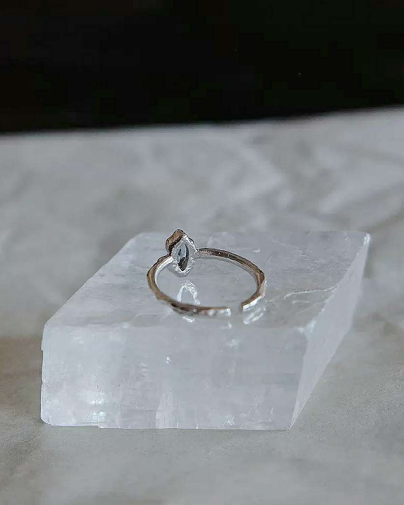 Monora Winter Memory Sapphire Silver Ring