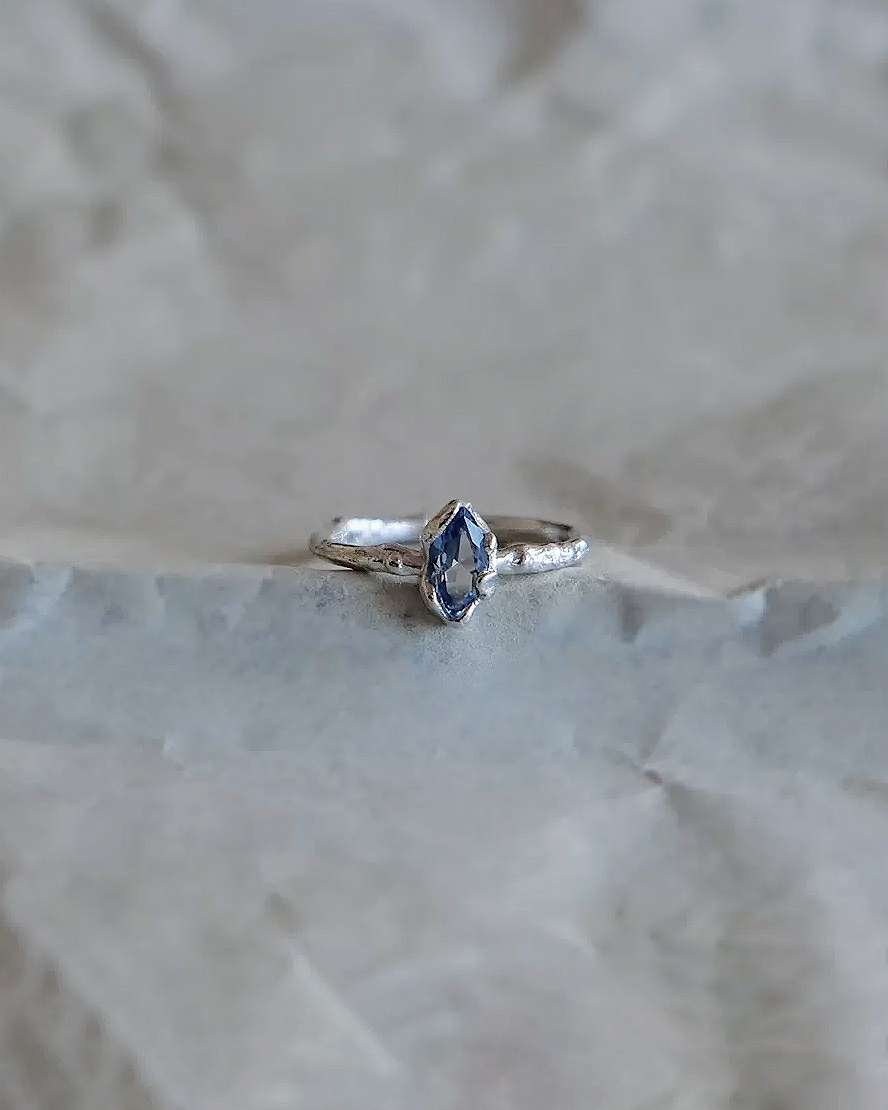 Monora Winter Memory Sapphire Silver Ring