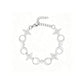 Monora Studio silver premium stainless steel Y2K celestial gothic clover charm bracelet on pure white background