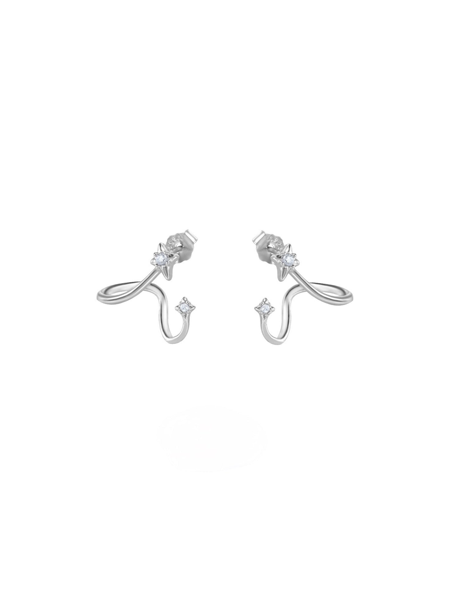 Starflow Loops 925 Silver Earrings