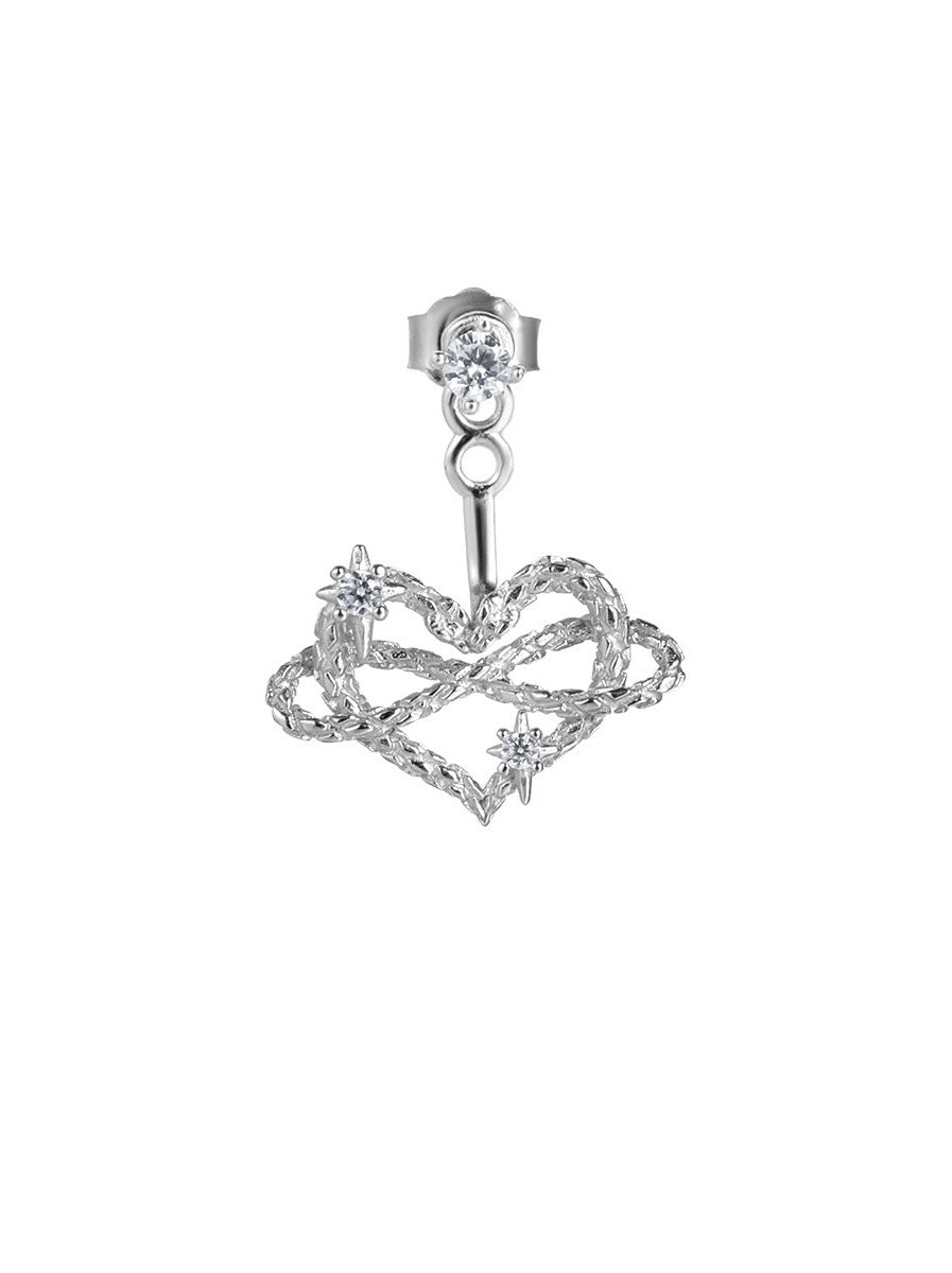 Tangled Hearts 925 Silver Statement Stud