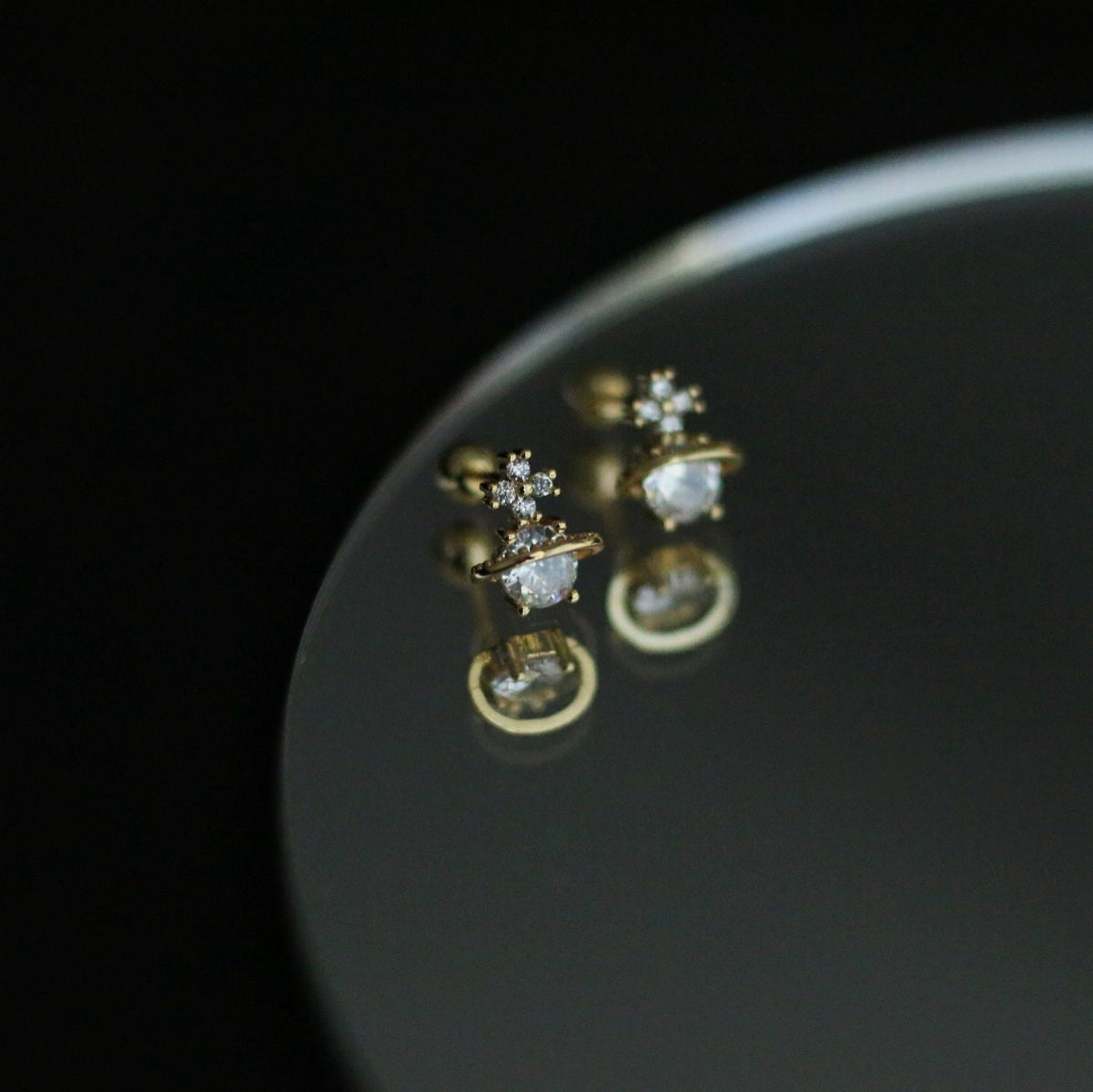 Monora Astro-Glamour *Saturn* Earrings - Shine Bright with Cosmic Elegance