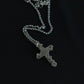 Kopie der Monora Dark Gothic *Pearl Cross* Halskette aus Titanstahl