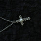 Kopie der Monora Dark Gothic *Pearl Cross* Halskette aus Titanstahl