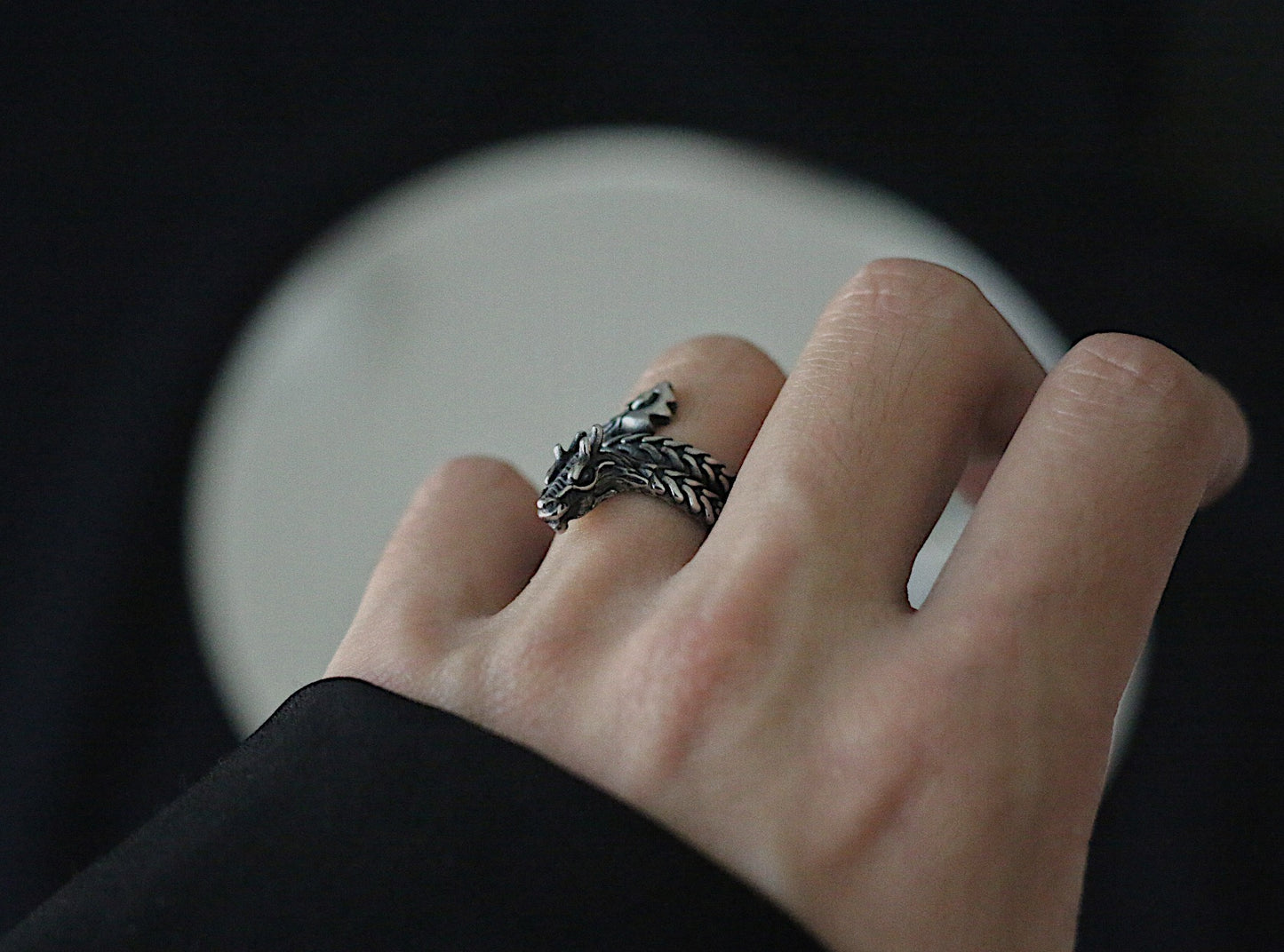 Monora Dark Gothic *Dragon- Drogon* Ring