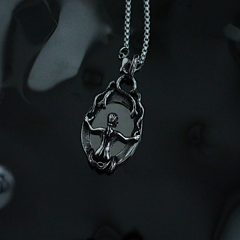 Monora Dark Gothic *Ghost in the Mirror* Necklace