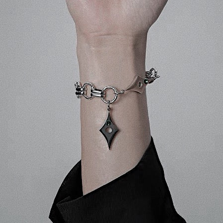 Monora Dark Gothic *Double Cross* Armband aus Titan