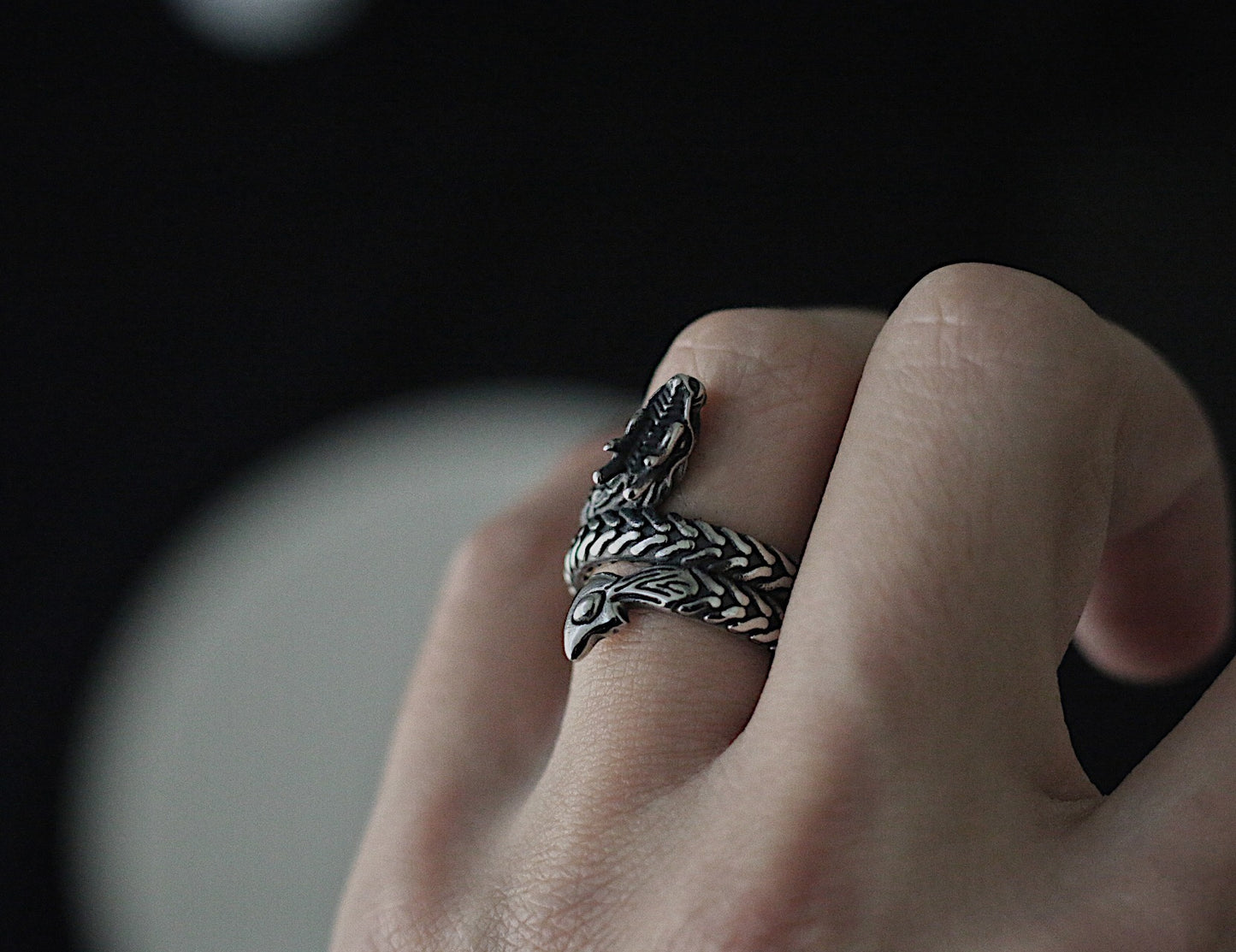 Monora Dark Gothic *Dragon- Drogon* Ring