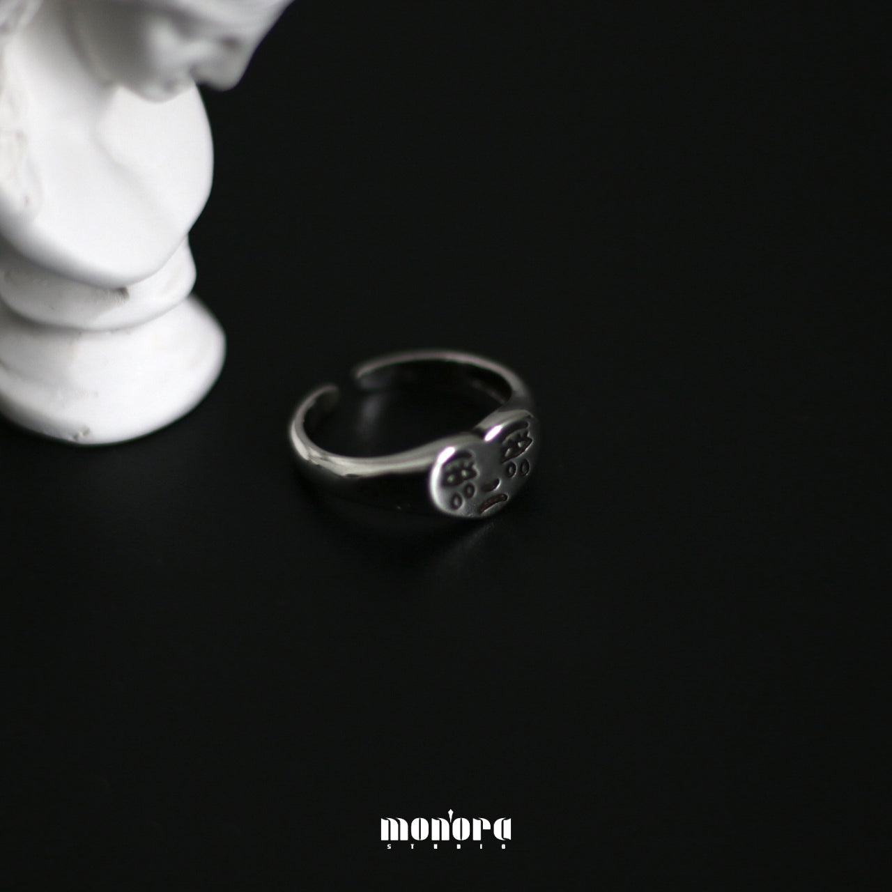 Bague Monora Dark Gothic *Time Out* en Argent 925