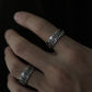 Monora Dark Gothic *Chain & Time - Silver* Ring