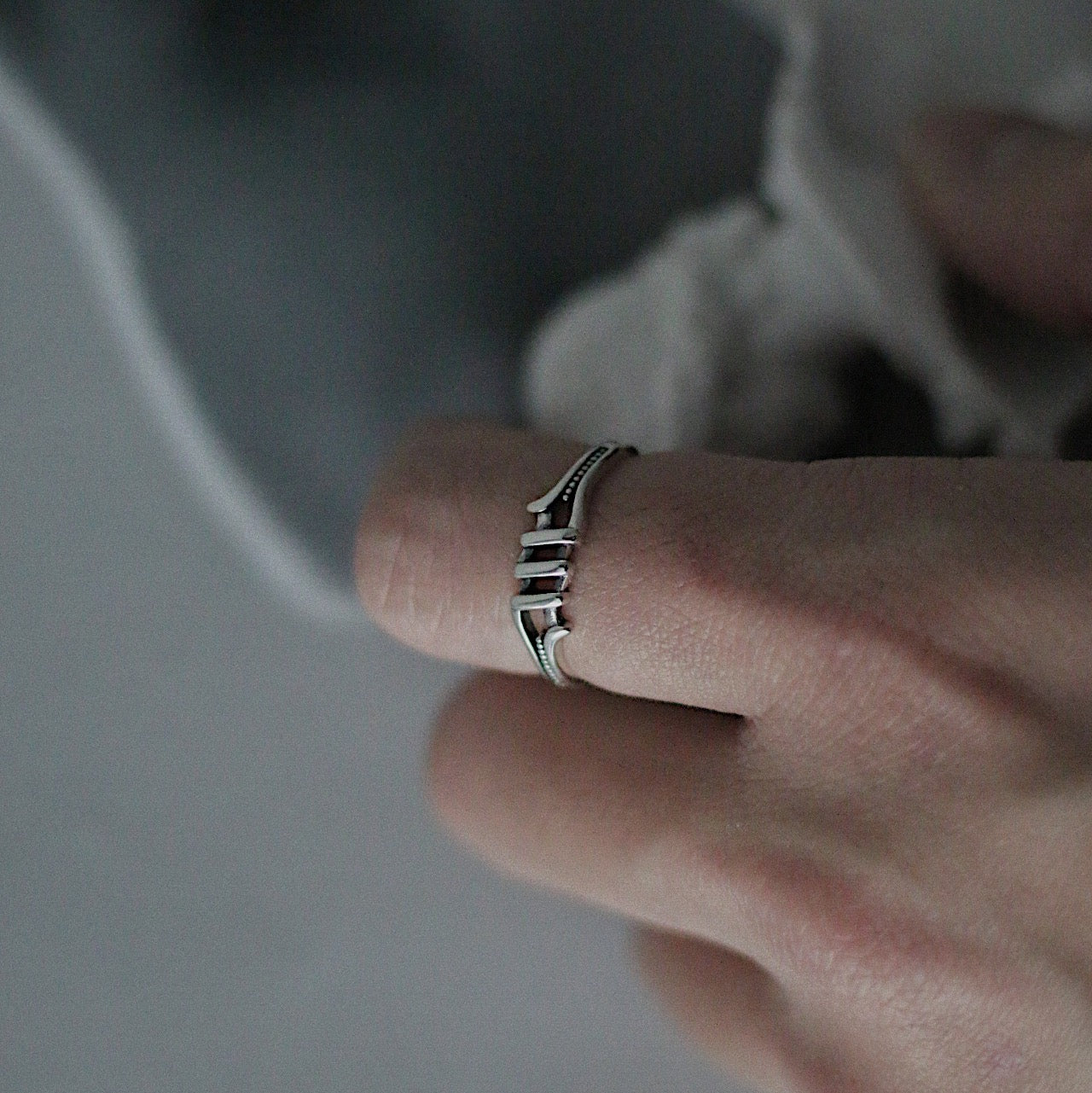 Monora Gothic *End* Ring in 925 Silver – Monora Studio