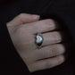 Monora Cute *White Heart* Ring in 925 Silver