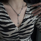 Collier Monora Dark Gothic *Grande Croix* en Acier au Titane