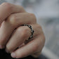 Monora Dark Gothic *Black Stars* Ring