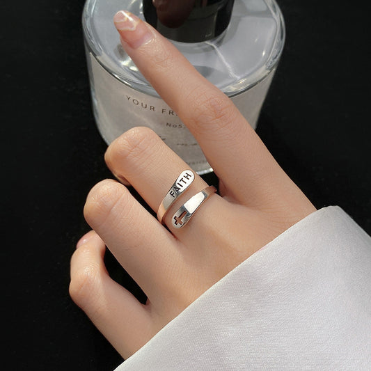 Monora Goth *Faith* Ring in 925 Silver