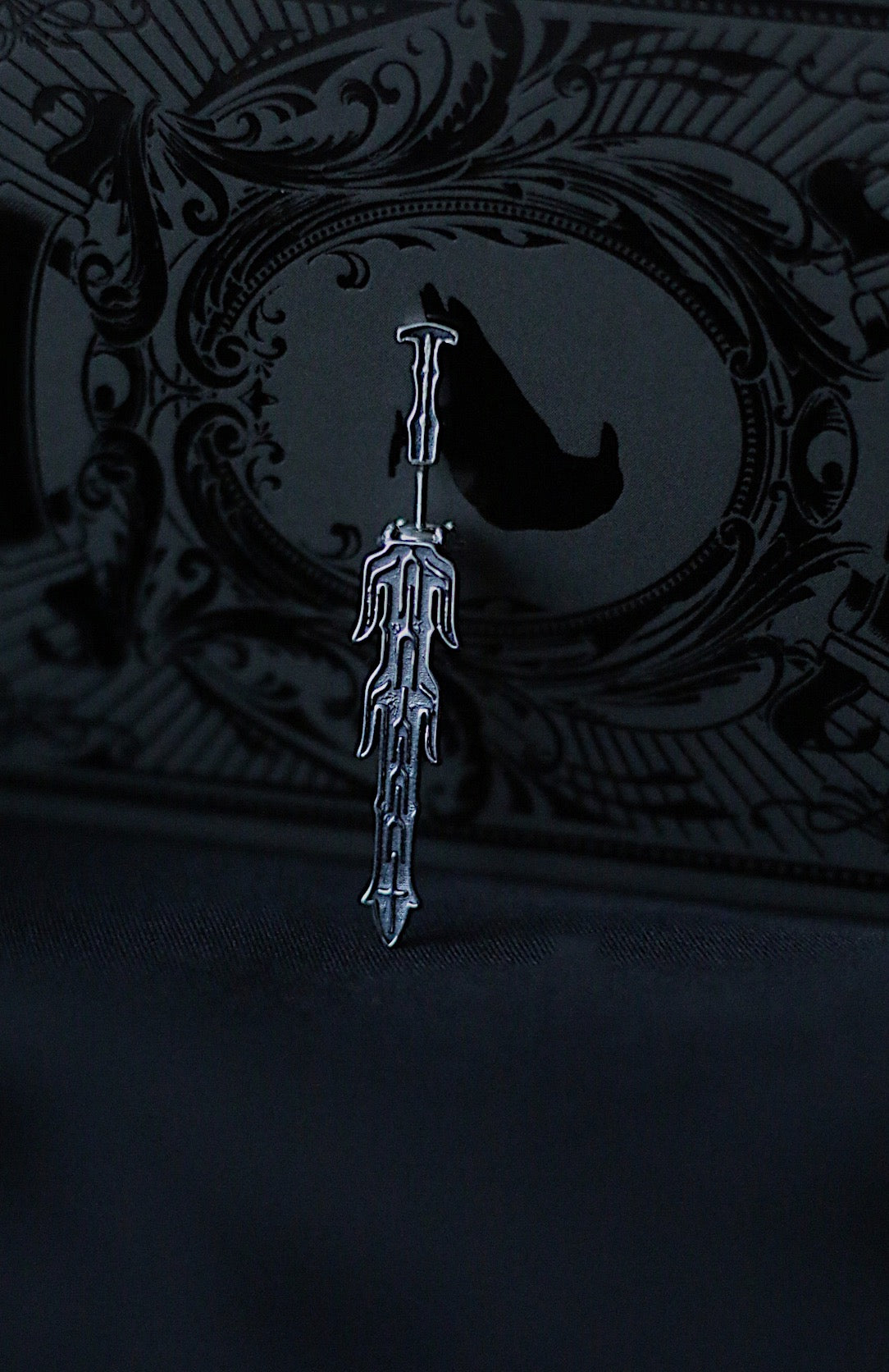 Monora Radiant Flames: 925 Silver Flaming Sword Earring