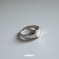 Monora Cute *White Heart* Ring in 925 Silver