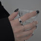 Monora Dark Gothic *Black Particle* Ring in 925 Silver