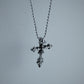 Collier Monora Dark Gothic *Grande Croix* en Acier au Titane