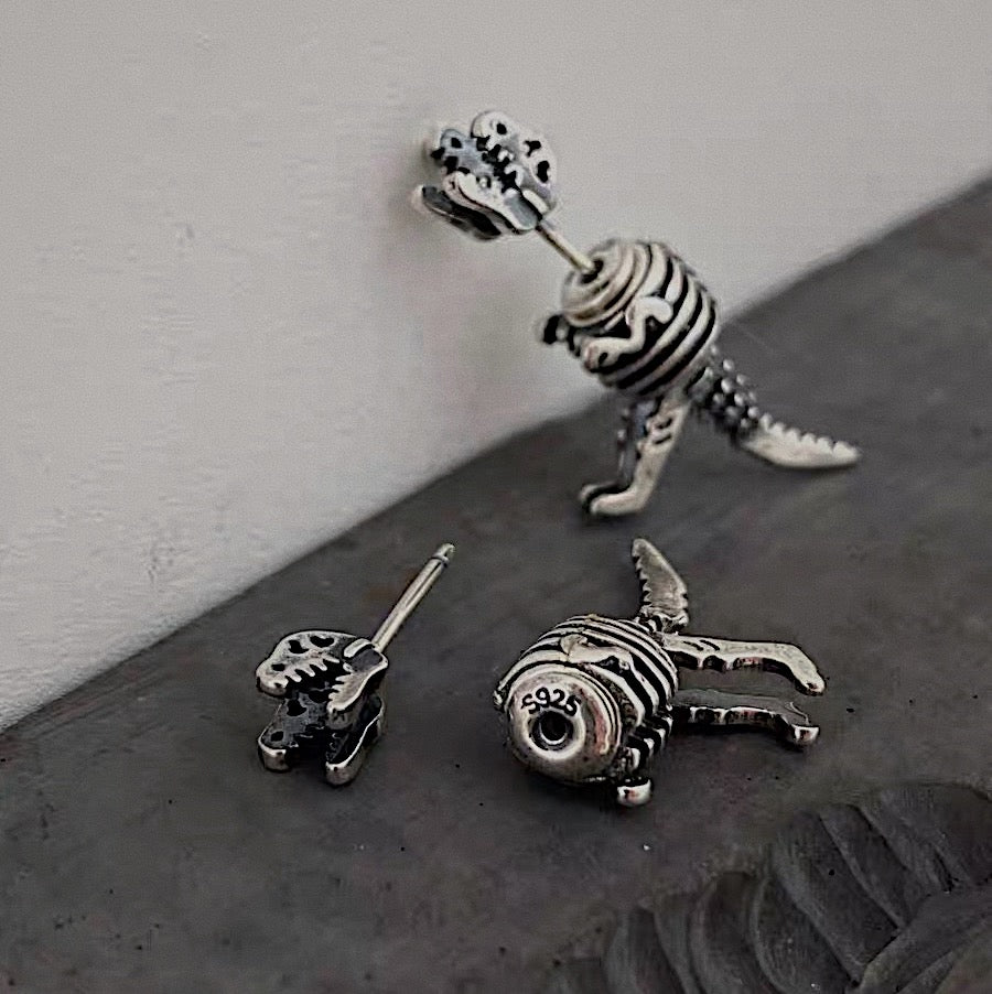 Monora fierce *T-Rex* Stud Earrings - Unleash Your Inner Dinosaur Lover