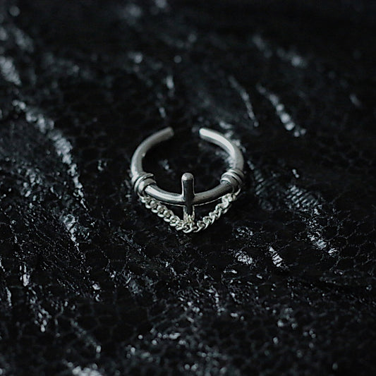 Monora Dark Gothic *Time Out* Ring in 925 Silber