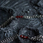 Monora Dark Gothic *Red October* Necklace in Titanium Steel