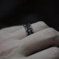 Monora Dark Gothic *Coiled Python Snake* Ring aus Titanstahl