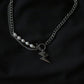 Collier Monora Dark Gothic *Grande Croix* en Acier au Titane