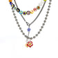 Monora Multi-Colored Floral Layered *Borago* Necklace - Summer Chic Accessory